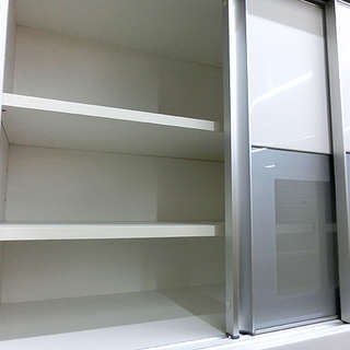 札幌 引き取り キッチンラック 大型食器棚 セパレートタイプ 電源有 ホワイト