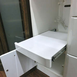 札幌 引き取り キッチンラック 大型食器棚 セパレートタイプ 電源有 ホワイト