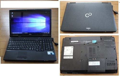 （値下再出品）ノートパソコン　富士通AH30/G　Win10クリーンインストール済（中古）