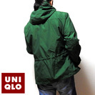 ジャケット UNIQLO マウンテンパーカー グリーン L 美品