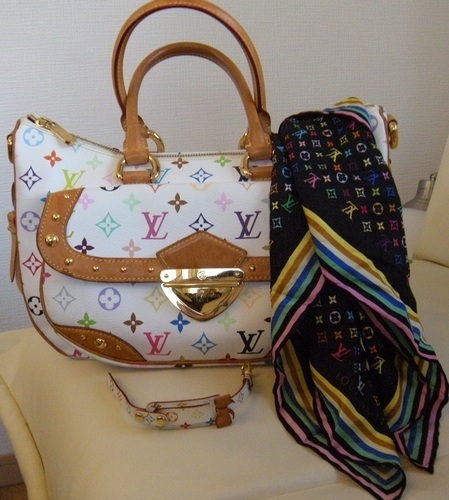お買い得【正規品】LOUIS VUITTON(マルチカラー)バッグ　リタ・スカーフ・ブレスレッドのセット【送料込】