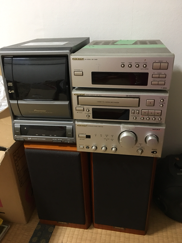 人気再燃  パイオニア  ONKYO  CD  25枚 収容   カセット  コンポ  ラジオ
