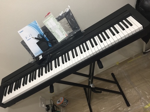 値下げ★新品同様 動作確認のみ YAMAHA ヤマハ 電子ピアノ キーボード P-45B スタンド付き