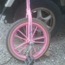 ピンクの一輪車16インチ