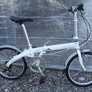 終了　ダホン　折畳み　２０インチ　6段ギヤ　カギ新品　中古自転車　054