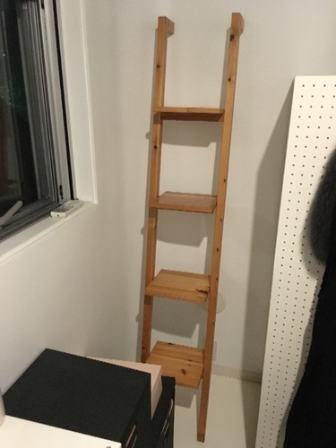 Ikea 白木ラダー棚 立てかけ式 Aiko 都立大学の収納家具 棚 シェルフ の中古あげます 譲ります ジモティーで不用品の処分