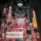 LGA775 マザーボード(CPU+CPUファン+メモリ2GB+...
