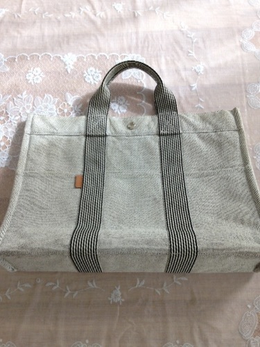 HERMES フールトゥキャンバストートバック