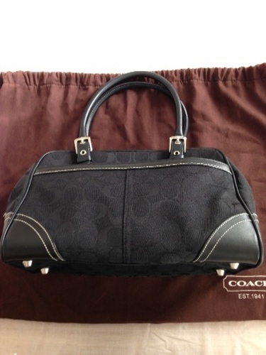 COACH ボストン型ハンドバック 黒