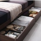 【新品　おそらく最安値】引き出し付きセミダブルベッド