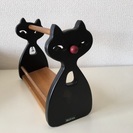 木製  黒猫のＣＤラック