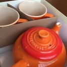 フランス Le Creuset ティーポット＆マグセット　新品未使用　