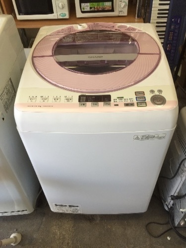 美品 2015シャープ 8キロ洗濯機 ES-GV80P-P