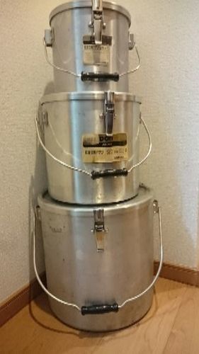 運搬用寸胴 給食缶 三個セット 給食寸胴バケツ 寸胴鍋