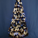 <<終了>> クリスマスツリー ブラックファイバー ブルーLED...