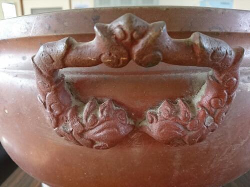 超美品 時代もの 唐銅製 大きな銅火鉢 蔵出しモノです