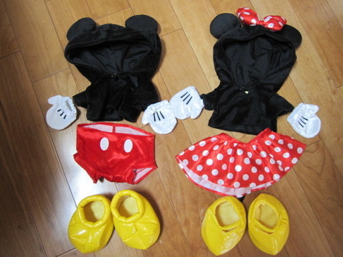 (終了)レア☆ ユニベア■初期 なりきり ミッキー\u0026ミニー コスチューム■ダッフィー シェリーメイ