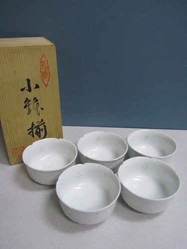 【有田焼】瑞祥窯◆小鉢揃◆５客セット◆ホタル◆共箱