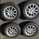 バリ山　スタッドレスタイヤ　195/65/R15  ブリザック　REVO GZ　ホイール　ZACK JP-102　セット　プリウス　他