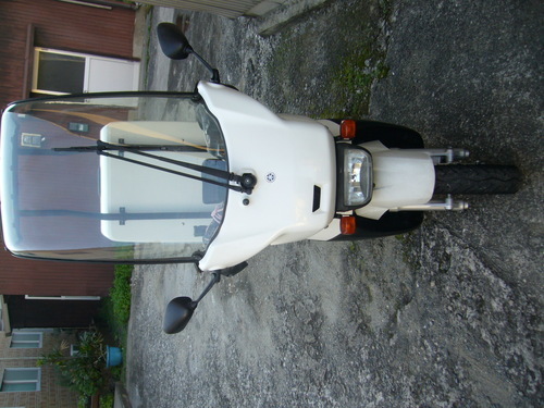 値下げ 寒い風、雨通勤、釣りに、原付ルーフ屋根付き ヤマハギア パーキングスタンド仕様 4スト 保険付き