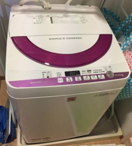 美品洗濯機がお値打ち!!【SHARP ES-G5E2 全自動電気洗濯機 シャープ 2015年製】