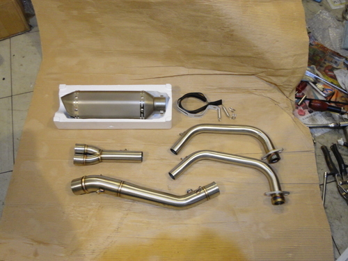 YZF-R25 新品マフラー フルエキ ステンレス/カーボンフェイクサイレンサー