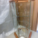 ★★在庫整理の為　価格応談中！！オシャレな面取りガラスケース　棚ガラス２枚付き　