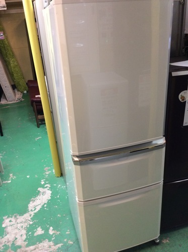 【送料設置無料・半年保証】2010年製 冷蔵庫 三菱 MR-C34RL-W