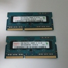 (最終値下げ)ノートPC用メモリ売ります　２GB×２　PC3-1...