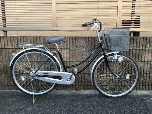 【販売済】【368】【整備済】軽快車　26インチ　シングルギヤ　ダイナモライト　新品カギ【6000円】