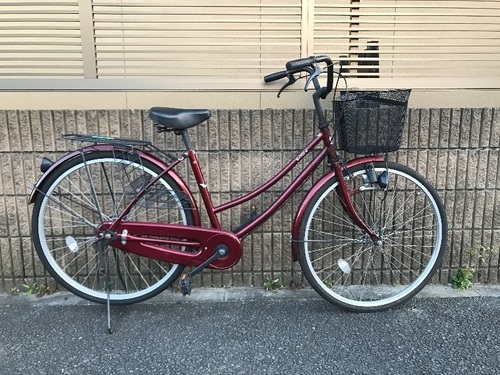 【販売済】【370】【整備済】軽快車　26インチ　シングルギヤ　ダイナモライト　新品カギ【6000円】