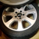 【値下げ】ベンツW209(CLK320)純正17吋A/W(F:7.5J/R:8.5J)+ﾀｲﾔ(225/45R17・/245/40R17)《専用球面ボルト付》4本セット