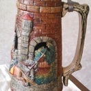 ドイツ製陶器ビールジョッキ（大）