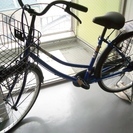 (現在お取引中)超美品自転車 メタリックブルー 使用1ヶ月未満で...