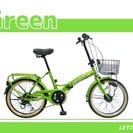 新車☆折り畳み自転車　オートライト（自動点灯）6段変速