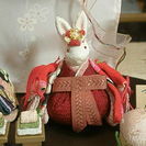 🎎 ♡【未使用】　うさぎのちりめんお雛さま　オルゴール付き🎶
