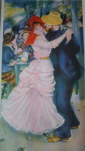 ルノワール絵画♡額縁付き♡フランス刻印有♡プージヴァルのダンス