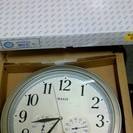 【中古】 掛け時計  リズム時計 (温度計・湿度計は機能不良かも)