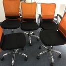 【差し上げます】オフィスチェア-事務椅子(オレンジ)