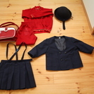 秦野市つるまき幼稚園120の冬服、帽子ジャージ、バックのセット