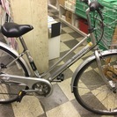 [3825]マルキン　シティサイクル　ママチャリ　27ンチ　外装6段変速　LEDオートライト　BAA自転車安全基準適合　シルバー