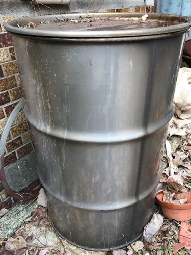 ステンレスオープンドラム缶(200L)中古蓋付き