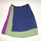 紺、緑、紫　プリーツスカート