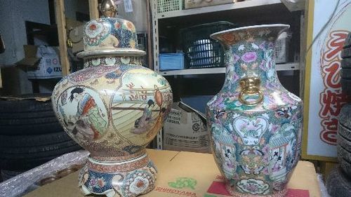 豪華な中国の壺2個セット