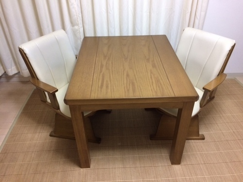 【値下げ】ダイニングセット リビングこたつ【中古】２人用
