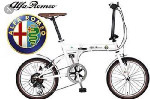 ◆アルフォロメオ 折り畳み自転車 ホワイト