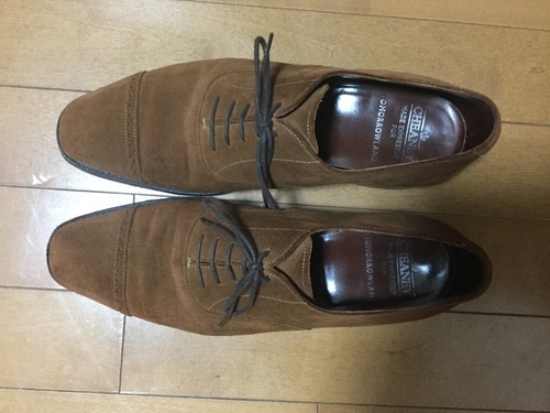 TOMORROWLAND×CHEANEY/パンチドキャップトゥスエード/UK7
