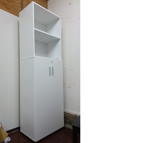 【引取限定】 書庫 ☆ほぼ新品☆ 両開き/ハーフ 鍵付き 5段 A4 収納 収納庫 多目的棚 オフィス収納 EBコーティング収納庫 キャビネット