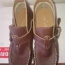 【美品】ALCARA レディース革靴(茶色) Mサイズ