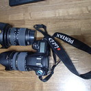 PENTAX　istDS （デジタル一眼レフ）と TAMRONのレンズ28-300mm と 17-35mm の　２本